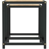 vidaXL Stolići za čaj 2 kom MDF crno-žuti | shoptok.hr