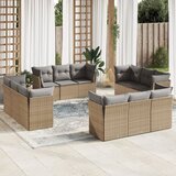vidaXL 12-dijelni set vrtnih sofa od poliratana s jastucima bež | shoptok.hr