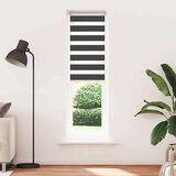 vidaXL Zavjesa zebra crna 65x230 cm širina tkanine 60,9 cm poliester | shoptok.hr
