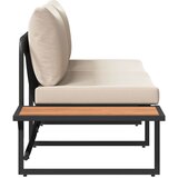  Vrtni kauč s jastukom Sivo-smeđa 200,5 x 70 x 85,5 cm Čelik | shoptok.hr