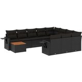  11-dijelni set vrtnih sofa od poliratana s jastucima crni | shoptok.hr