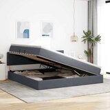  s od storage s uzglavljem Tamno siva 200 x 200 cm Baršun | shoptok.hr
