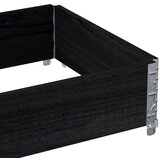  Vrtna sadilica crna 80x60 cm od masivne borovine | shoptok.hr