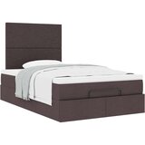 vidaXL Okvir za krevet s madraca tamnosmeđi 120x190 cm od tkanine | shoptok.hr