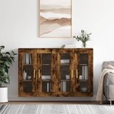 Maison Chic Stenska omarica - Zidna omarica 2 kosa dimljeni hrast inženirski les iu535, (22063559) | Shoptok.si