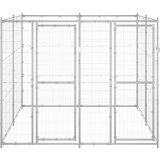 vidaXL Zunanji pasji boks pocinkano jeklo 4,84 m² | Shoptok.si