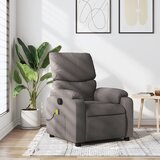  Masažni naslonjač od tkanine smeđesivi | shoptok.hr