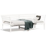 vidaXL Dnevna postelja bela 75x190 cm trdna borovina Cene