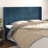  Uzglavlje s ušima tamnoplavi 183x16x118/128 cm baršunasti Cijene