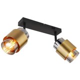 Globo 15560-2 - Spot svetiljka MILLEY 2xE27/40W/230V, crna/mesing | Eponuda.com