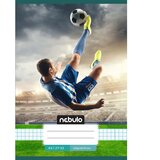 NEBULO Spajalica kvadratna bilježnica s nogometnim uzorkom, format A/5, 27-32 | shoptok.hr