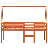  Visoki krevet s krovom voštano smeđi 80x200 cm masivna borovina | shoptok.hr