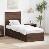 Okvir za krevet Smeđi hrast i srebrna 75 x 190 cm | shoptok.hr