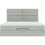 vidaXL Okvir kreveta s madracima svijetlosivi 160x200cm baršunasti | shoptok.hr