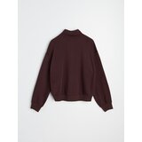 Sinsay Pamučna half-zip dukserica s vezenim natpisom | shoptok.hr