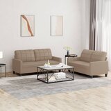 vidaXL 2-dijelni set sofa s jastucima boja cappuccina od umjetne kože Cijene