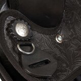 vidaXL Western Sedlo, Uzda i Obujmica Prava Koža 16 " Crno | shoptok.hr