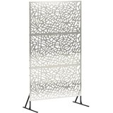  Zaslon za privatnost 100 x 50 x 180 cm Nehrđajući čelik Srebrna - Nehrđajući čelik Uzorak kamenčića | shoptok.hr