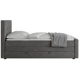 MID.YOU POSTELJA BOXSPRING 140 cm x 200 cm , les, kovina, umetna masa, tekstil antracit | Shoptok.si