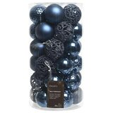 božićne kuglice (plave boje, plastika, promjer: 6 cm, 37 kom.)  božićne kuglice (plave boje, plastika, promjer: 6 cm, 37 kom.) Slike