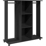  Ormar s kotačima crni 102 x 38 x 110 cm od konstruiranog drva | shoptok.hr