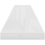  Plutajuća zidna polica visoki sjaj bijela 120x23,5x3,8 cm MDF | Eponuda.ba