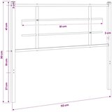  Metalno zamjensko uzglavlje bijelo 107 cm | shoptok.hr