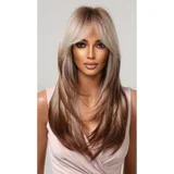  Ženska lasulja Samantha - Ombré blond do temno rjava