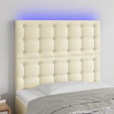  LED uzglavlje krem 90x5x118/128 cm od umjetne kože | shoptok.hr