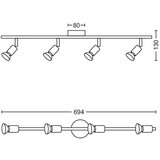  UGRADBENA REFLEKTOR SVJETILJKA LIMBALI BAR/TUBE CRNA 4x50W PHILIPS | shoptok.hr