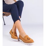 Gemre Brown women's eco-suede moccasins with embellishment Balada | Shoptok.si