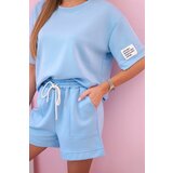 Kesi Włoski Women's butter set with high-waisted shorts blue | Shoptok.si