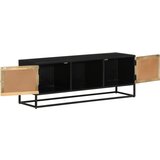 Maison Chic TV omarica - TV stojalo - Televizijska omarica 110x30x40 cm trden mangov les in železo, (21700481) Cene