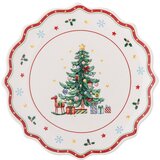 Bloomingville Crveni/krem keramički tanjur s božićnim motivom za serviranje ø 17 cm Naive – | shoptok.hr