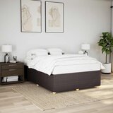  Okvir za krevet bez madraca tamnosmeđi 140 x 190 cm od tkanine | shoptok.hr