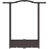  Povišeni krevet s mrežom i krovom Smeđa 124 x 40 x 125 cm PP | shoptok.hr