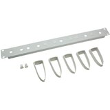 Logilink 19 cable management bar with 5 rotatable and adjustable rings, grey, OR105G