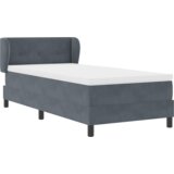 Box Postelja Box Spring z Zložljivim Matracem Temno Siva 80x200 cm Žamet, (22051817) | Shoptok.si