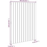  Zidno uzglavlje crno 82 5 x 3 x 110 cm od masivne borovine | shoptok.hr