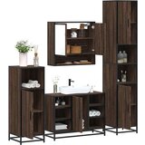 Maison Chic Kopalniški sestavi - Kopalniška garnitura 4-delna rjavi hrast inženirski les, (21787185) | Shoptok.si