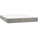  box spring s madracem LED svjetlosivi 140x190 cm baršun | shoptok.hr