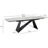 MID.YOU Jedilna Miza Marble, Keramika, 180-260x95cm | Shoptok.si