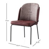 Hanah home Set trpezarijskih stolica Dore 197 V4, 4 dijela, Bordo | Eponuda.ba