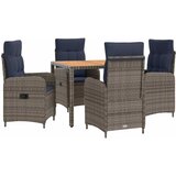  Vanjski set za objedovanje 5 kom. Siva | shoptok.hr