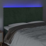 Posteljno vzglavje temno zeleno 180x5x118/128 cm žamet, (20933203) | Shoptok.si