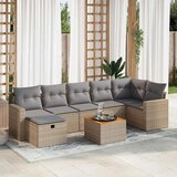  8-dijelni set vrtnih sofa od poliratana s jastucima bež | shoptok.hr