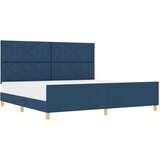 vidaXL Postelja Modra 200x200 cm Tkanina, (22049071) | Shoptok.si