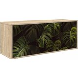 vidaXL TV ormar za montažu na zid ELBURG 102 x 33 x 40 cm Hrast sonoma - Hrast sonoma Print od palminih listova | shoptok.hr