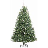 vidaXL Umetno Zložljivo Božično Drevo Zelena 240 cm PVC in kovina | Shoptok.si
