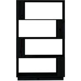 Ormarić za knjige / pregrada crni 80x25x132 cm od borovine | shoptok.hr